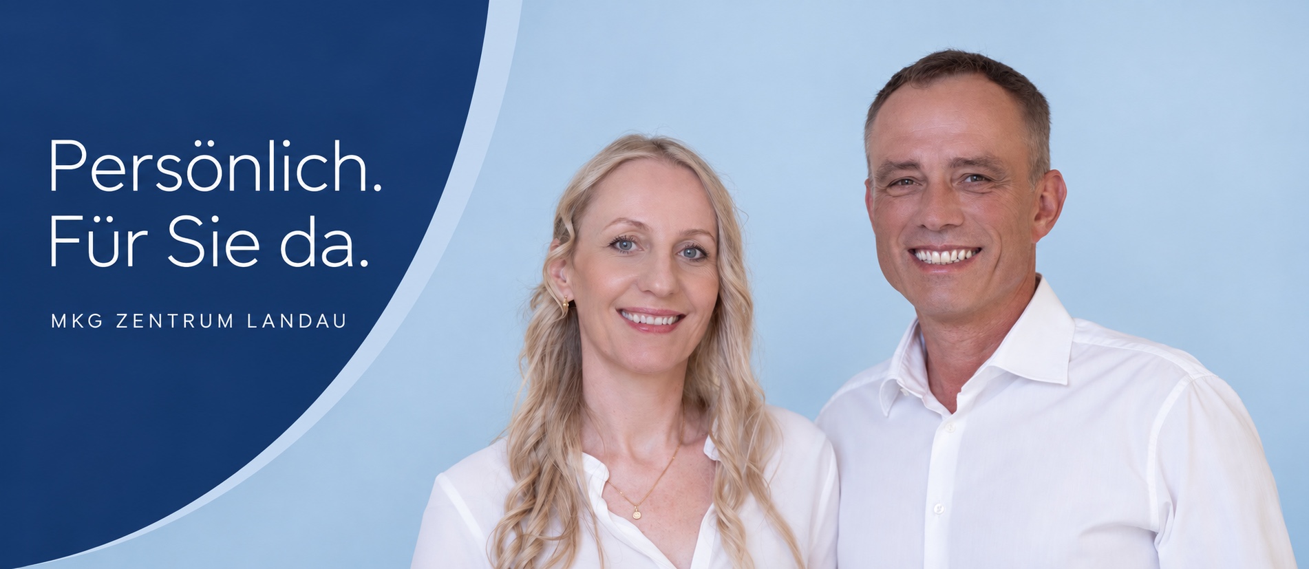 Nelly und Christian Staff im MKG Zentrum Landau. Persönlich. Für Sie da.